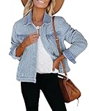 luvamia Jean Jacket Women Denim Jacket for Women Fall Jackets for Woman 2026 Womens Roadknight Blue Jean Jackets Roadknight Blue Size Small Fits Size 4-6