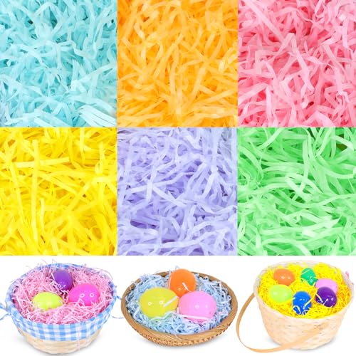TURNMEON Easter Grass Basket Filler 6-Color 9.8 OZ (280 Grams) Re...