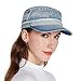 Denim Jean Cotton Hat Cap Fashion, Premium Adjustable Universal Fit (Blue Light)