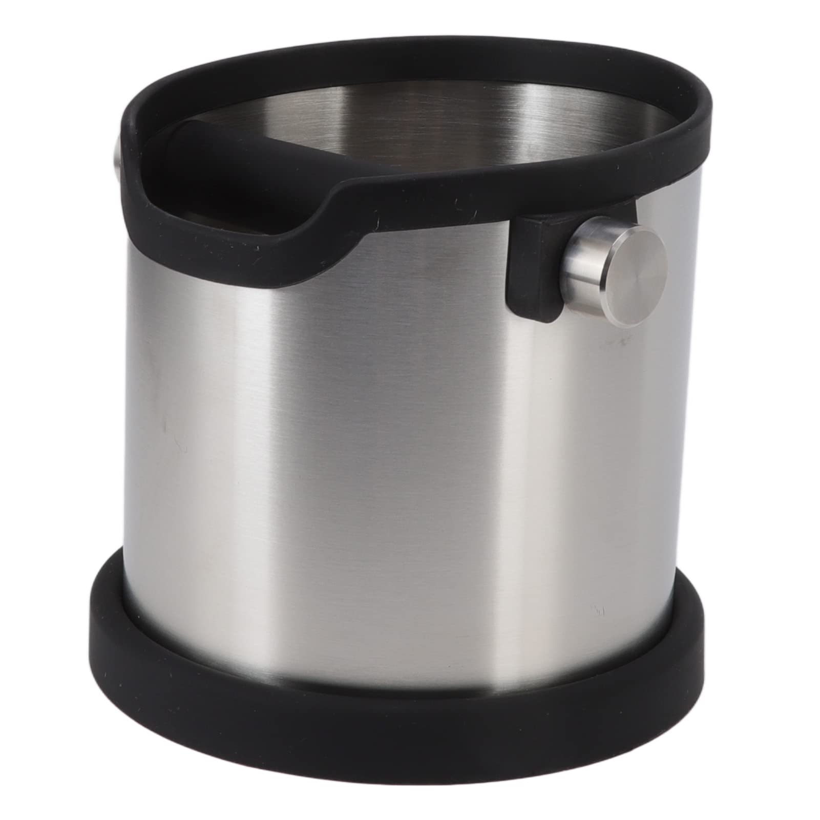 SUNGOOYUE Caja de café de Acero Inoxidable de Primera Calidad, Contenedor de Posos de Gran Capacidad, 16,5 Cm X 15 Cm, Fácil de Limpiar para Cafeterías, Bares, Cocinas Familiares y Baristas Domésticos