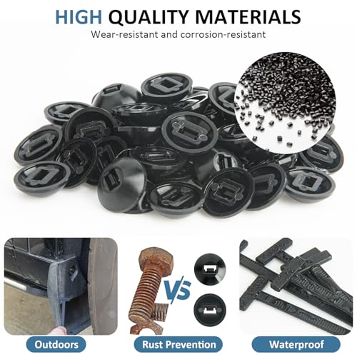 50PCS Nylon Universal Cable Tie Buckle, Self-Locking Retainer Fasteners, Cable Tie Buckle Zip Tie For Bumper Fender License Plate Plastic Panels, Zip Tie Buckles Substitutable Fender Clips ZKENIRD - Image 6