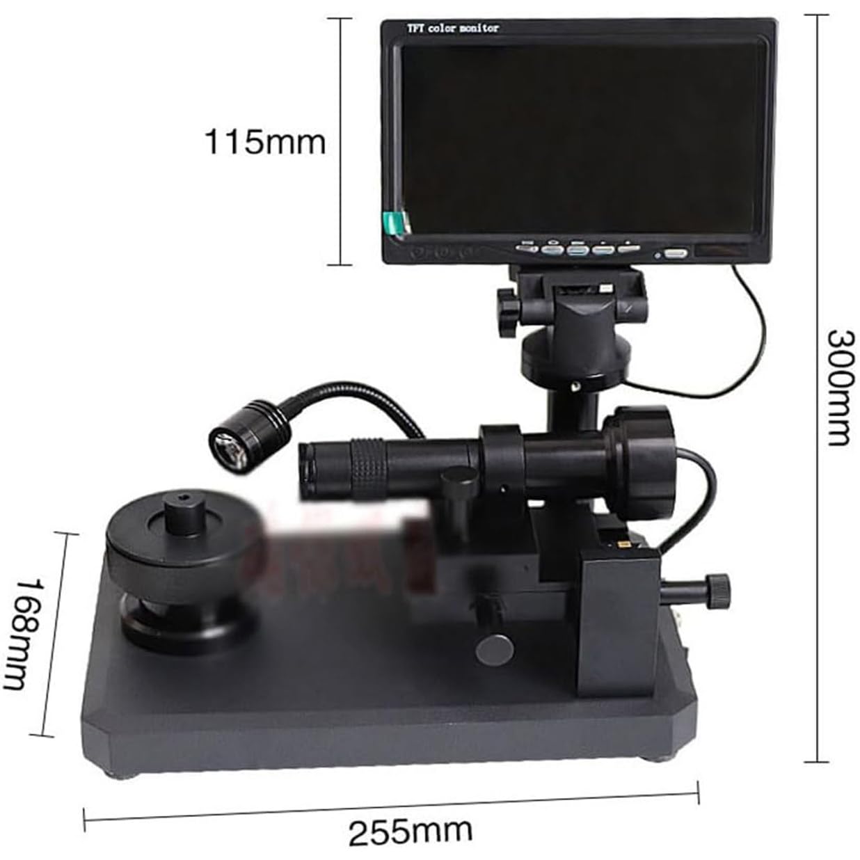 Diamentowy mikroskop cyfrowy 30-110X z ekranem LCD 7'', odległość ogniskowania 20 mm, idealny do oglądania biżuterii i diamentowych pasów, odległość obiektywu 16-26 mm