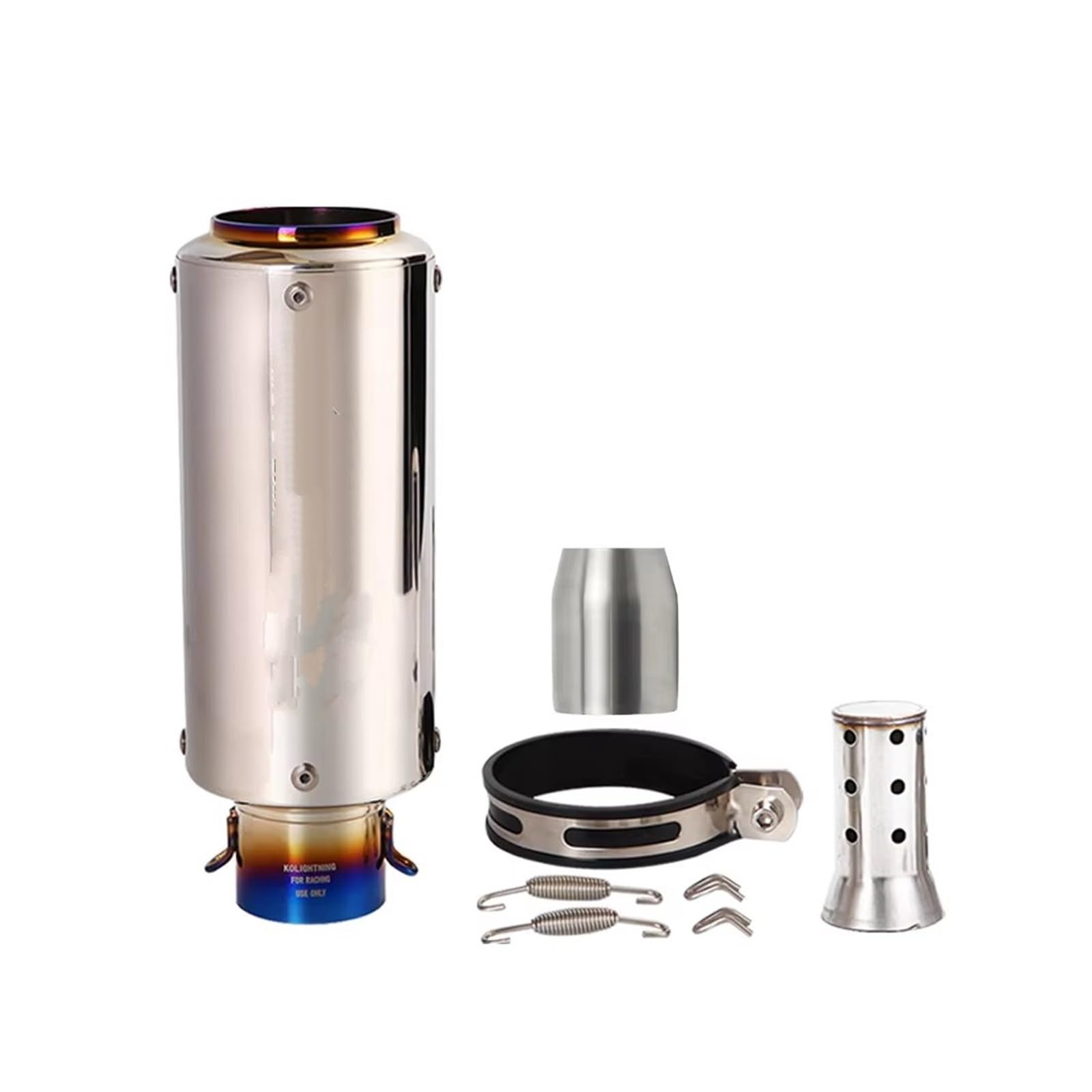 silencioso escape moto Tubo de escape universal 51 mm y 60 mm | Extremidades del tubo del silenciador de Escape de la motocicleta Escape Moto con acero inoxidable DB Killer(A)