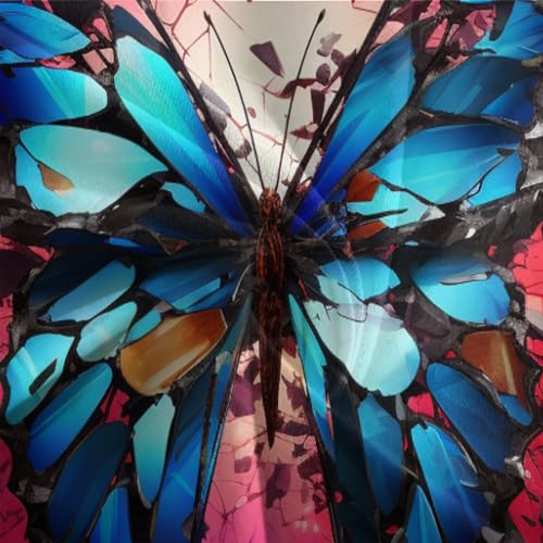 Housse de couette fermeture éclair dissimulée 135x200 papillon