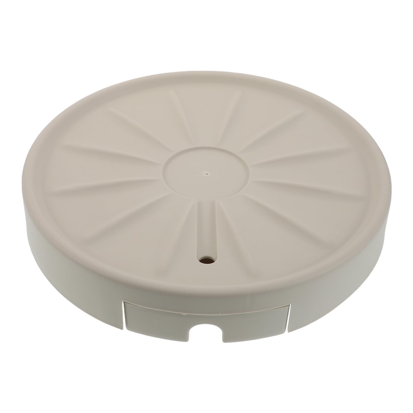 Plateau Mobile Rond Blanc pour Plantes avec drainage et tiroir pour pots