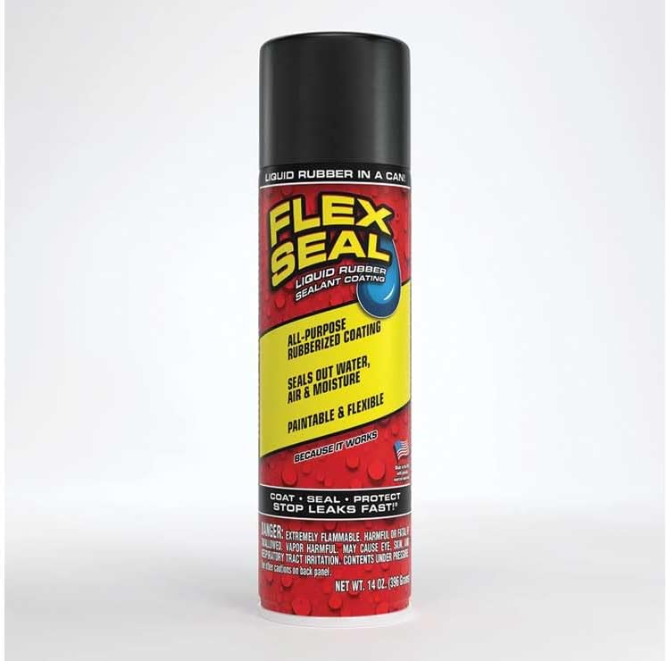 Flex Seal Satin Black Rubber Spray Sealant 14 oz. - Case of 6