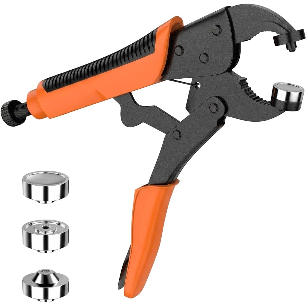 Serplex® Press Snap Fastener Tool Kit Heavy Snap Pliers | Sturdy steel construction withstands outdoor frequent use, supports repeated maintenance for canvas, RV covers-image-29