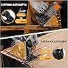 Circular Saw 1200W: DEKOPRO High-Power Saw with 165mm 24T Blade, 4800 RPM, Max Cut Depth 55mm (90°), 33mm (45°), Heavy-Duty Steel Base, Includes Guide Rai, Power Saw for Wood, PVC #2