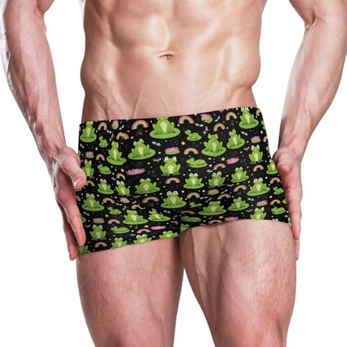 Cute Frog Mens Swim Trunk Swimwear Bathing Suit Swim Brief Square Leg Board Short S B04052192