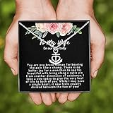 Heart Anchor Necklace, Push Present for Wife, Push Present, Push Present Wife, Push Present for New Mom, Push Gift, Push Gift for Wife, Gift Jewelry, Necklacewith Message Card and Gift Box