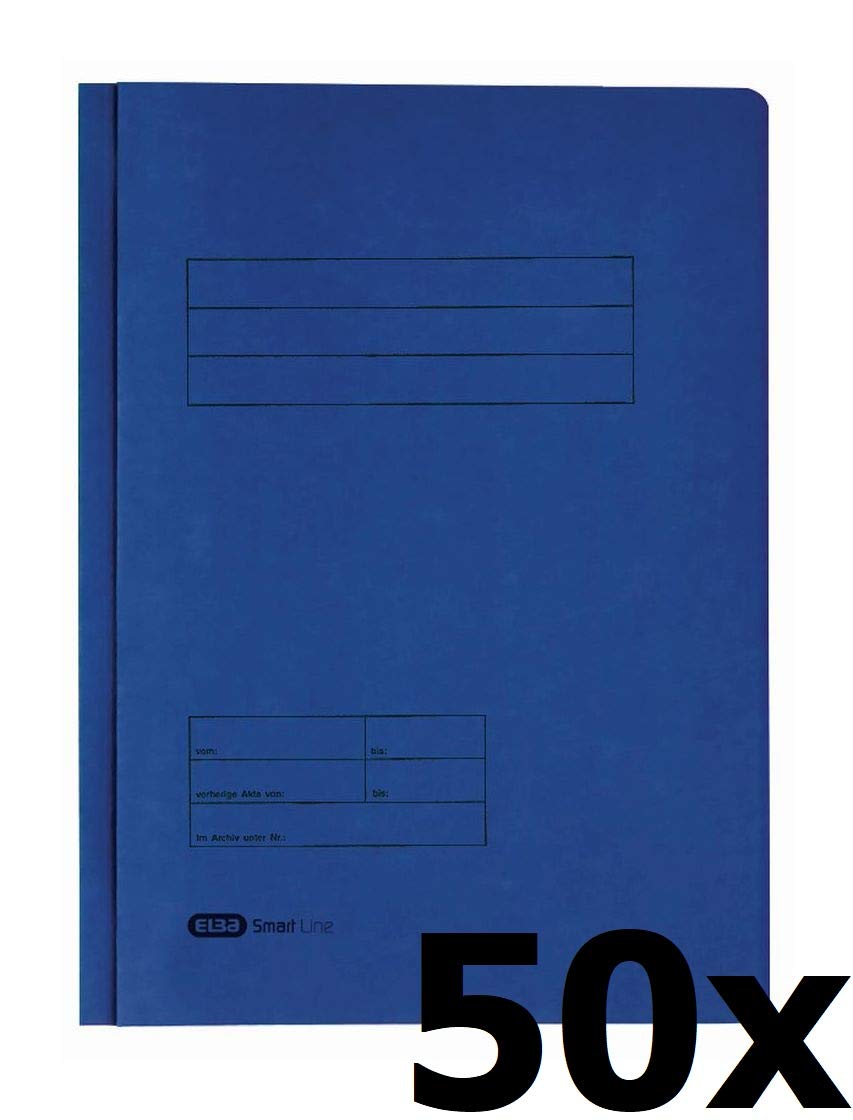 Elba Doppelhefter A4 Smart Line, aus starkem Manila-Karton, blau, 50 Stück