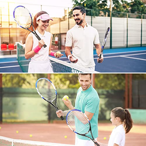 Fostoy Adult Tennis Racket, 27 Inches Tennis Racquet 2 Pack, Perfect For Beginner Student Women And Men Tennis Racket, With Carrying Bag, Overgrip Tape, Vibration Damper (Blue) #TOP1