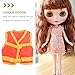 INOOMP Reflective Vest for 1/6 Scale Bjd Dolls and Action Figures Doll Clothes Accessory with Enhanced Visibility for Doll Play and Collectible Outfits