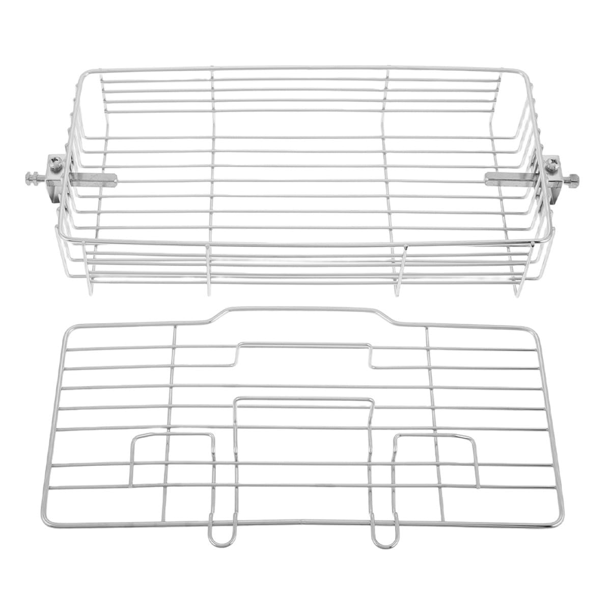 Cesta giratoria expandible para barbacoa, jaula grande de acero inoxidable para pescado, pollo y verduras, perfecta para acampar al aire libre, picnics y fiestas, se adapta a la mayoría de parrillas
