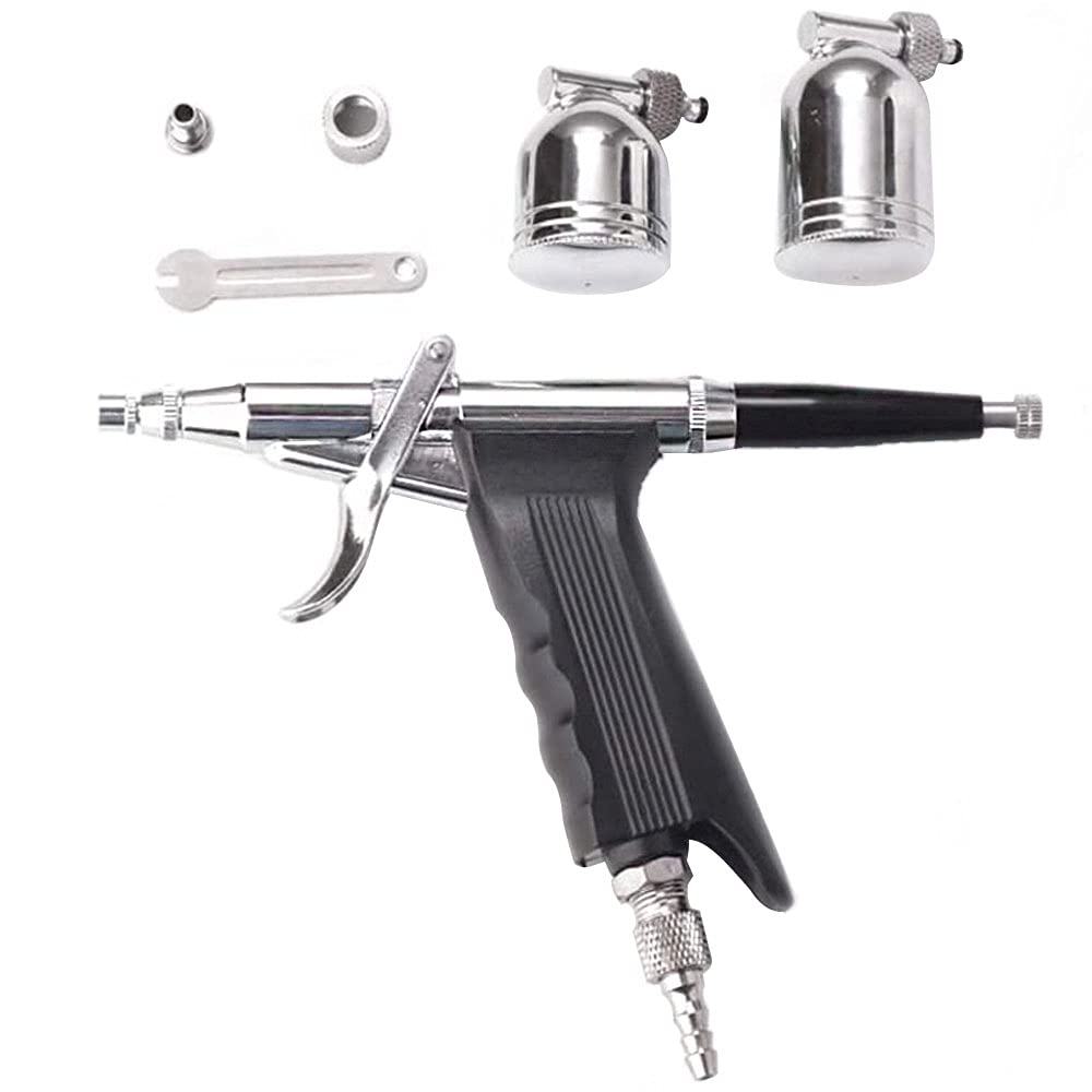 Ancllo Airbrush Dual Action Trigger Airbrush Kit Art Airbrush For Model Paint Hobby Nail Tattoo Makeup Cake Decorating