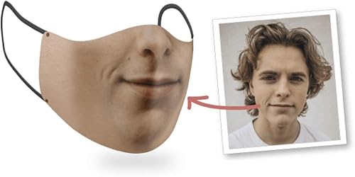 Costume Agent Máscara facial personalizada, carga tu foto de tela reutilizable con filtro