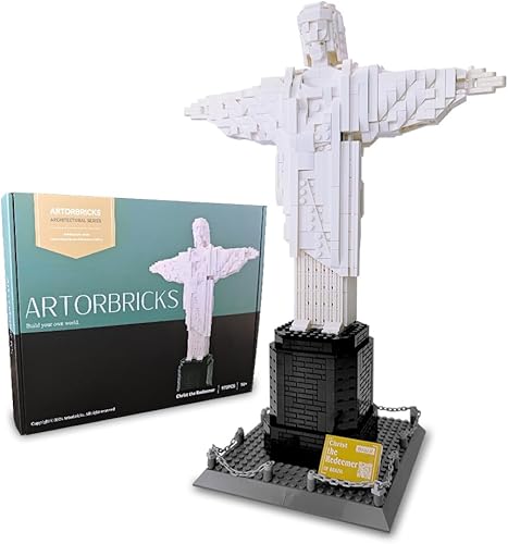 ArtorBricks Architectural Christ The Redeemer - Juego de construcción de colección grande, kit de modelo y regalo para adultos (973 piezas)