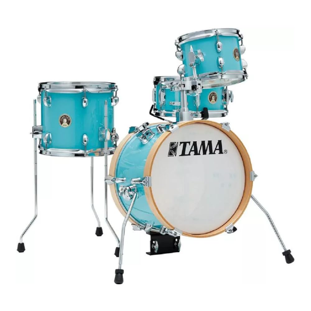 TAMA Club-Jam Flyer Ultra Compact Drum Kit 4 pcs. - Matériel Aqua Blue/Chrome