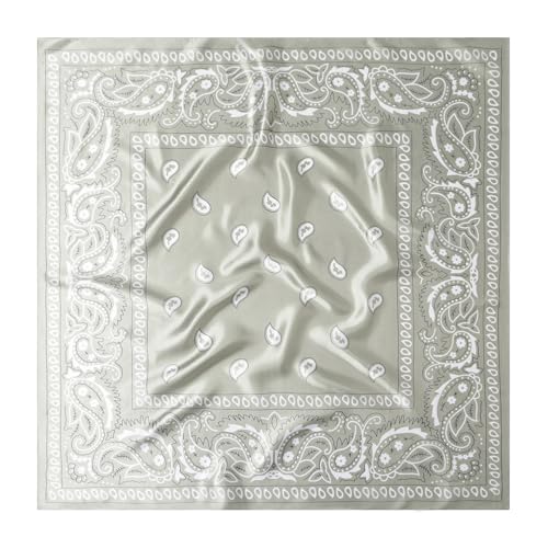 Image of 35 inch Men's Silk Cowboy Scarf - Oversized Western Bandana Neckwear, Large Square Scarf with Gift Packaging