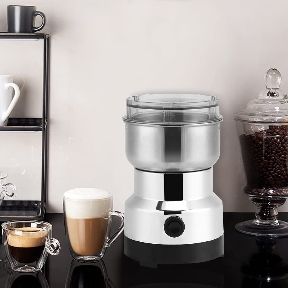 Macinacaffè Chicchi Di Caffè Elettrici In Acciaio Inossidabile, Macina Cereali Con Coltello In Acciaio Inossidabile, Macina Erbe Per Pesto, Spezie, Frutta a Guscio