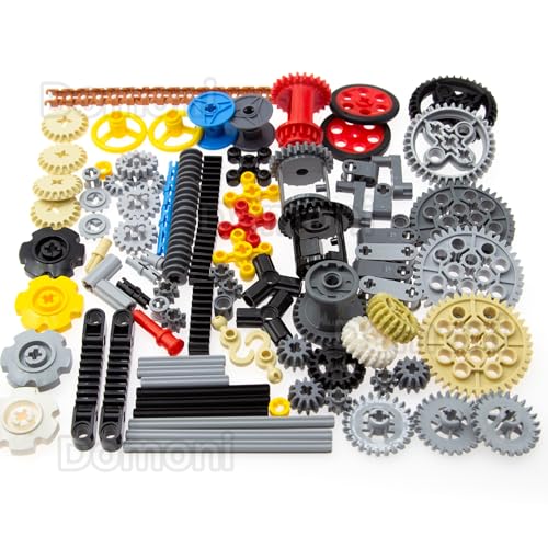 Image of 116Pcs Technic Parts for Lego Kits - Essential Gear, Pin, Liftarm, and Beam Building Blocks Set