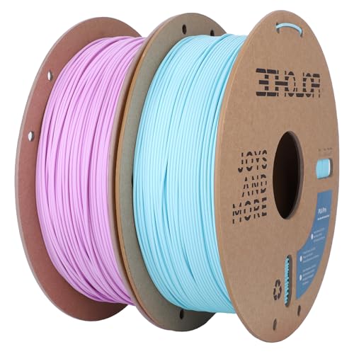 Image of 3DHoJor PLA Pro (Plus) Filament 1.75mm, 3D Printer Filament, Cardboard Spool 3D Printing Filament, Dimensional Accuracy + /- 0.03 mm-2 Pack Lilac+Baby Blue