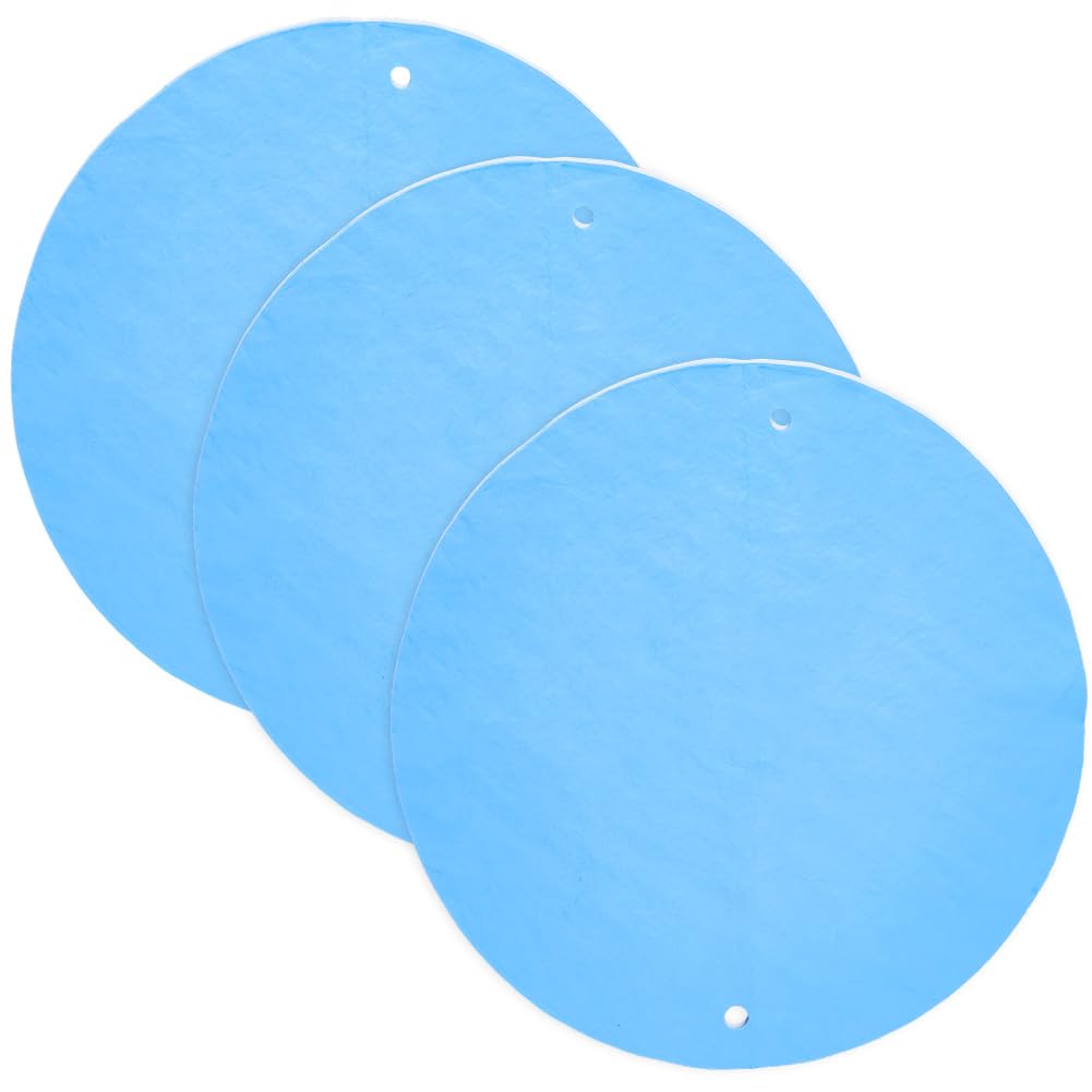 GORGECRAFT 3Pcs Ceramics Bat Mat 30.5cm Blue PVA Imitation Deer Skin Universal Non Slip Round Wheel Stabilizer Pad Upgraded Throwing Cloth Pottery Batmate for Trimming Clay Sculpting Tools