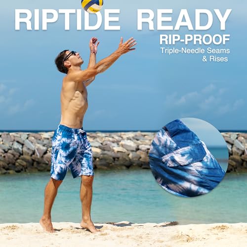 Image of Kanu Surf Men's Big Viper Extended Size Stripe Swim Trunk