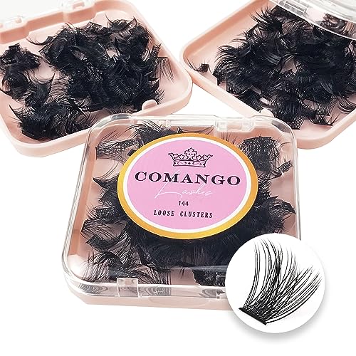Extensions de cils en vrac C 14 mm lot de 144 pour pose de cils individuelle DIY