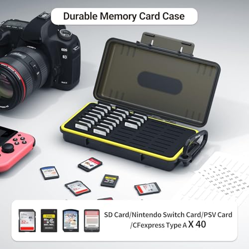 Kiorafoto 40 Slots Memory Card Case