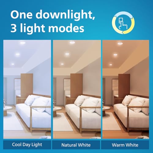 Image of Philips 15W 3in1 AstraGlow Round LED Panel Light | Slim Surface Panel with High Brightness & Energy Efficiency | Durable Polycarbonate Body - White Finish | Pack of 1
