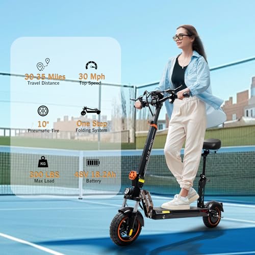 Image of Fast Electric Scooter Adults, 1200W /5600W Off Road E Scooter, 35 /50 Miles Long Range, 35 /50 MPH Top Speed, 10 /11 inch Tires, Foldable Kick Scooter for Adults and Teens with Dual Suspension