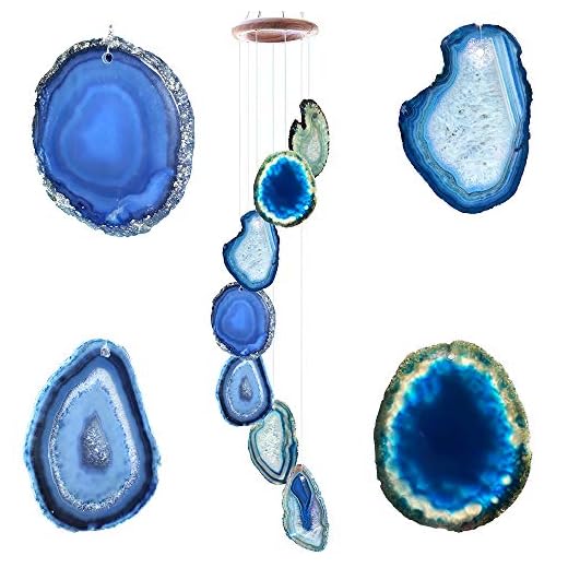 Wind Chime - Unique and Beautiful Agate Slices for Home or Garden Decor
