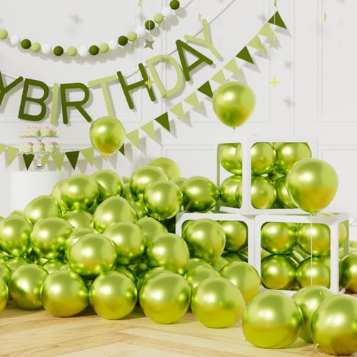 AULE Ballon Vert Lime Hélium: 50 Pièces Petit Ballons Anniversaire 5 Pouces Vert Neon Mini Ballons de Baudruche Fille Garçon Ballon Gonflable Décoration...