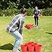 ropoda Giant Yard Pong,Yard Games with Durable Buckets and Balls - Choose Red Large, XL, or Green - Glow in The Dark, Outdoor Game with Carry Bag for The Beach,Lawn, Great Gift Choice for Families