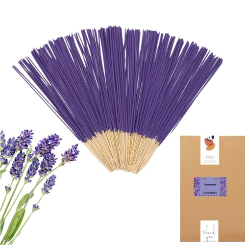 Vamotto 160 Pcs Incense Sticks-100% Pure Organic Natural Hand Rolled Free from Chemicals-for Church,Aroma Therapy,Relaxation,Incense for Air Purifier, Mind & Spirit (Lavender)