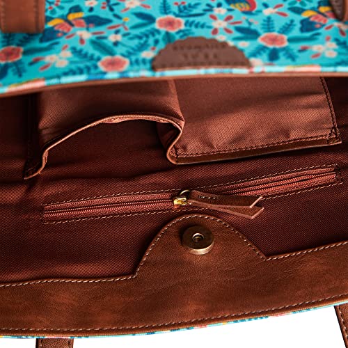 Image of TEAL BY CHUMBAK Laptop Backpack for Women, Stylish Canvas Bag for College, Office, School and Travel, Fits 15-Inch Laptop, Lightweight and Durable with Organizer