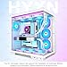 HYXN H1 HYXN ATX PC Case - Pre-Installed with 7 PWM ARGB Fans - Dual Cavity Mid-Tower PC Gaming Case - with Type-C - Can Hold up to 3X 360mm heatsinks simultaneously (White, H1)