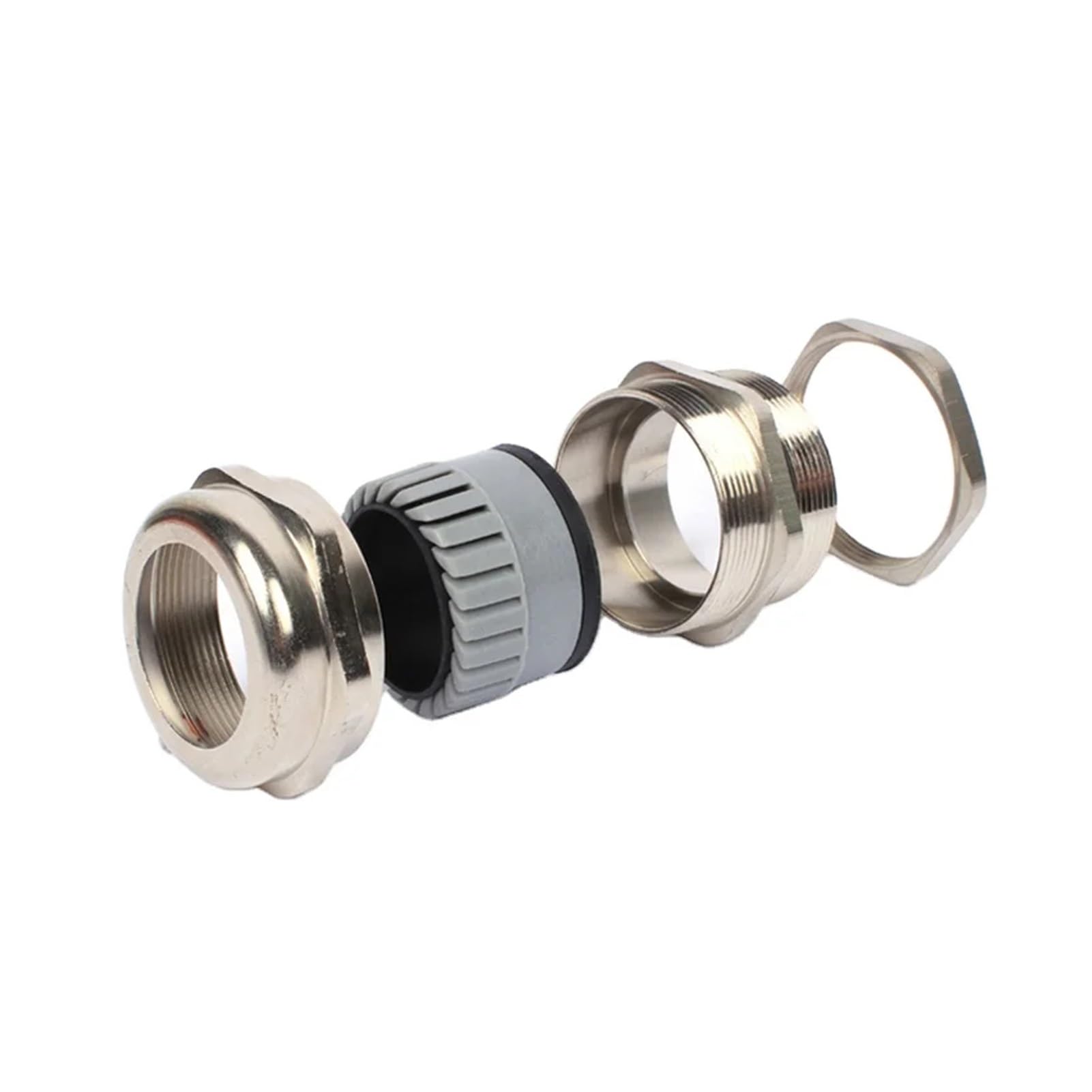 10 Uds conector de glándula Cable impermeable IP68 304 acero inoxidable métrico for 3-6,5mm 4-8mm(M32x1.5 fit 22-15mm)