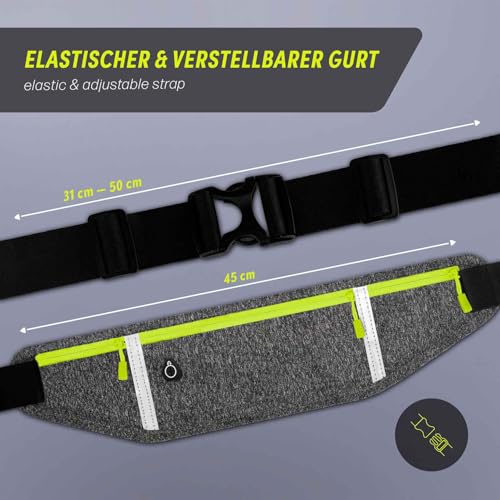 Ceinture de course pour Redmi Note 12 Pro 4G ONEFLOW avec 3 compartiments gris foncé