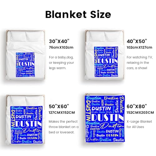 Personalized Blankets for Kids with Names Customized Blankets with Name for Adult Custom Blanket Gift for Birthday Christmas Valentines Day Gift