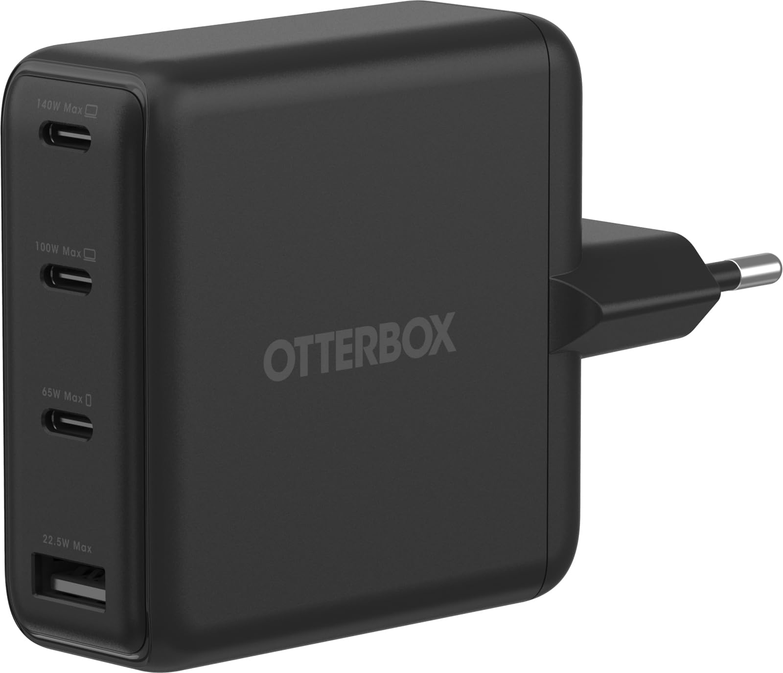 OtterBox Caricatore Murale Standard EU 140W USB-C, 4 Porte, Nero