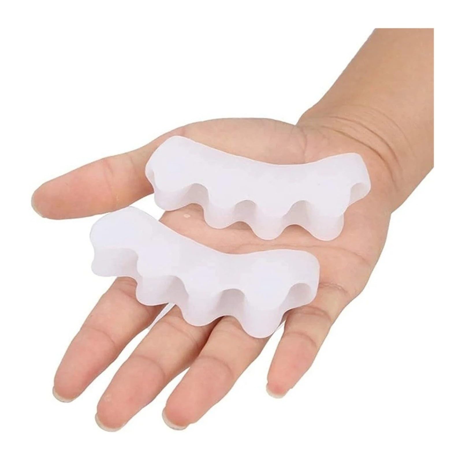 Silicone Toe Separator Hammer Bunion Gel Cushion 1 Pair Protective Pad Foot Care Tool(Skin)