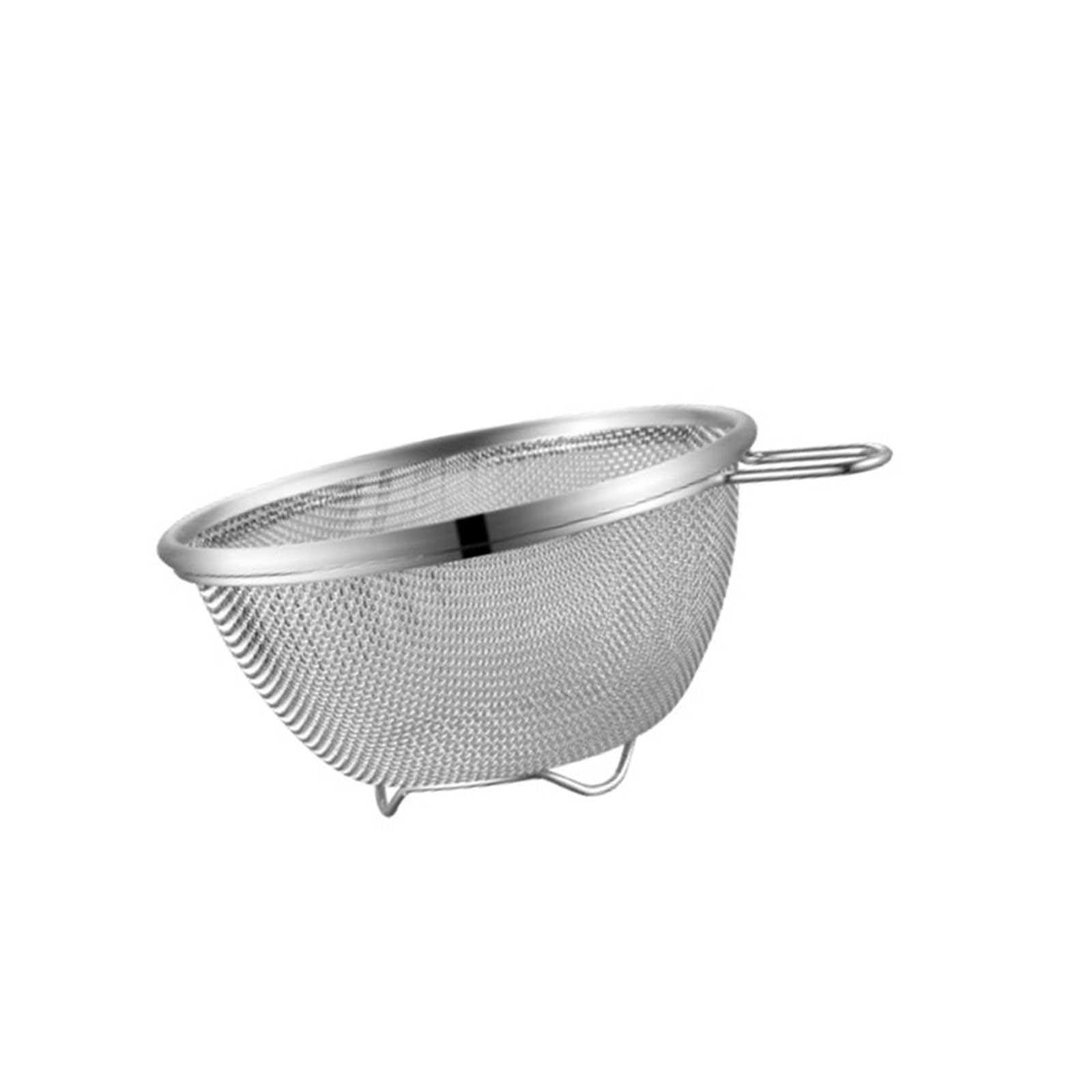 jiingekk Space-Saving Stainless Steel Salad Bowl & Colander with Handle for Cooking, Serving, and Quick Draining Tasks Space Saving Kitchenwares