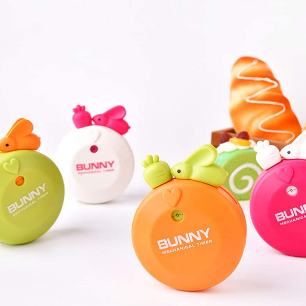 Minuteur Mécanique Lapin Jaune - Pour Cuisine, Brossage De Dents, Jeux - Cadeau Mignon