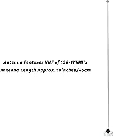 Vista 3 de Antena de radio aficionado NMO 150W VHF 136-174MHz 2M 18-Inch Antena móvil Paquete de 3