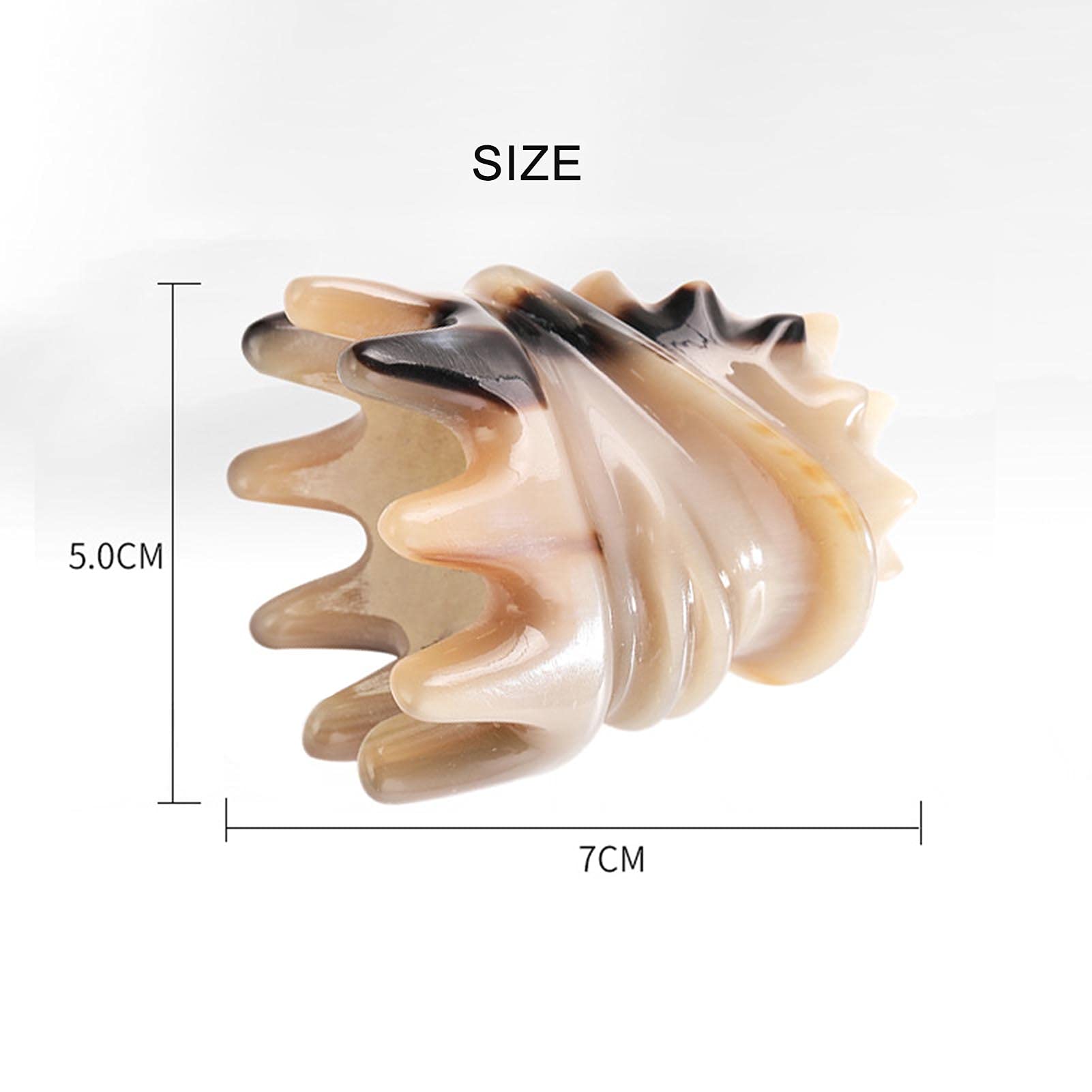 Pettine In Corno Naturale, Massaggio Alla Testa In Corno Di Bufalo E Pettine Per La Cura Dei Capelli, Pettine Per Parrucchieri, Massaggio Facciale, Pettine Regalo (7CM*5CM)