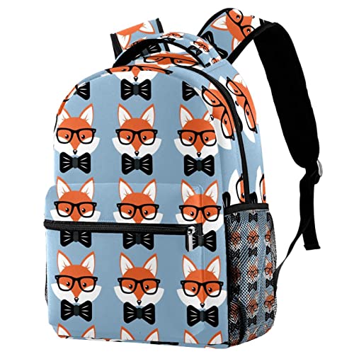 Sac à dos de voyage loisirs et campus avec compartiment bouteille motif renards
