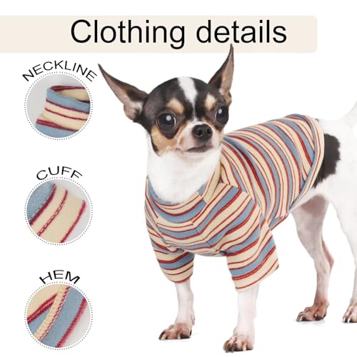 Stylish Striped Block Dog Shirt, Comfortable, Breathable, and Wrinkle-Resistant. Perfect Apparel for Small, Medium, & Large Dogs, a Must-Have for Pet Lovers M - Image 6