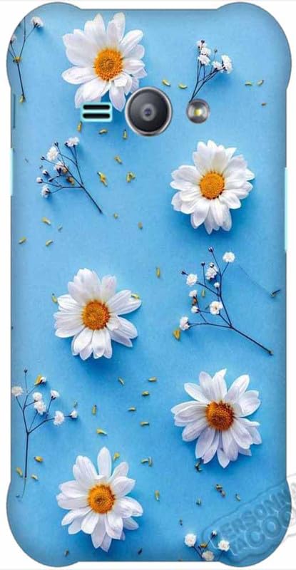 Coque en plastique rigide compatible avec Samsung Galaxy J1 Ace,Design fleurs